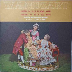 Disc vinil, LP. SIMFONIA NR. 39 IN MI BEMOL MAJOR. SIMFONIA NR.40 IN SOL MINOR-W.A. Mozart, Orchestra Conce-218380