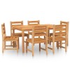 Set mobilier de gradina, 7 piese, lemn masiv de tec