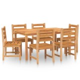 Set mobilier de gradina, 7 piese, lemn masiv de tec