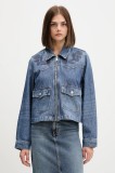 Tommy Jeans geacă jeans culoarea bleumarin, de tranzitie, DW0DW21553