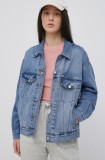Levi&#039;s geacă din denim femei, de tranziție, oversized A1743.0004-MedIndigoW