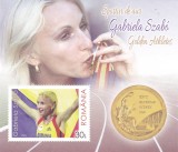 ROMANIA 2026 SPORTIVI DE AUR. GABRIELA SZAB&Oacute; - Bloc dantelat LP.2540a MNH**