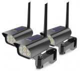 Cumpara ieftin Set 3 bucati Camera Led Solara Falsa cu Senzor de Miscare si Telecomanda, Lampa Stradala