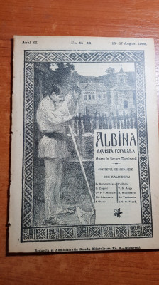 albina 10-17 august 1908+supliment-art. industria lemnului in romania foto