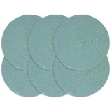 Cumpara ieftin Naproane, 6 buc., verde, 38 cm, iuta, rotund