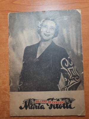 maria filotti 40 ani de teatru - martie 1947 foto