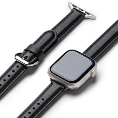 Ringke - Leather One Padded Slim - Apple Watch SE 40mm - Black foto