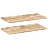 Rafturi suspendate 2 buc. 60x40x2 cm lemn masiv acacia netratat, DKD Home Decor