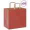 vidaXL Pungi de h&acirc;rtie 50 buc cu m&acirc;nere roșii 26x17x25 cm 4101969