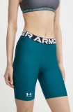 Under Armour pantaloni scurți de antrenament HG Authentics culoarea verde, cu imprimeu, medium waist