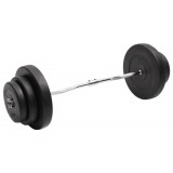 vidaXL Set halteră ondulată cu greutăți, 60 kg