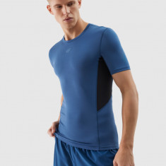 Tricou slim de antrenament din material reciclat pentru bărbați - bleumarin