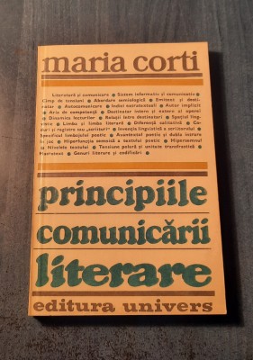 Principiile comunicarii literare Maria Corti foto