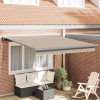 Pergola manuală retractabilă , bej, 350 x 250 cm