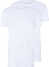 Set 2 tricouri cu maneca scurta pentru barbati Tom Tailor Denim, alb, M - OUTLET