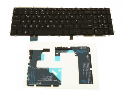 Tastatura Laptop Gaming, Dell, Alienware M17 R1, 1PGHR, 01PGHR, MPW23, 0MPW23, iluminata RGB, layout US foto