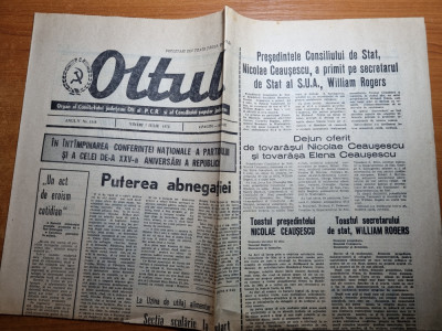 ziarul oltul 7 iulie 1972-wimbledon,ilie nastase s a calificat in finala foto