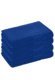 Cumpara ieftin Set 4 Prosoape Baie Lux Bumbac 100% Albastru inchis 550 GSM- 70x130 Cm