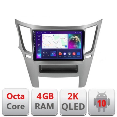 Navigatie Subaru Legacy 2010-2015 C-458 Android Octa Core Ecran 2K QLED GPS 4G 4+32GB 360 KIT-458+EDT-E409-2K CarStore Technology foto