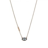 Colier Language of Jewels, Ochi Bleu Strass, Lanț Aurie, Oțel Inoxidabil, Oem