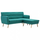 Cumpara ieftin Canapea forma L, material textil, 171,5 x 138 x 81,5 cm, verde