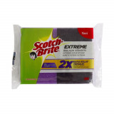 Cumpara ieftin Bureti SCOTCH BRITE Putere Extrema cu Protectie Unghii, 2 Buc/Set, Spuma Poliuretanica si Fibra Abraziva, Burete din Spuma Poliuretanica, Burete Fibra