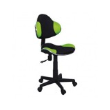 Scaun birou copii SL G2, Ergonomic, Stofa, Inaltime reglabila, Cadru polipropilena, 60 kg, Verde/Negru