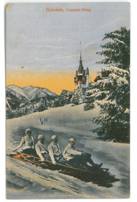 5316 - SINAIA, Peles Castle, Romania - old postcard, CENSOR - used - 1917 foto