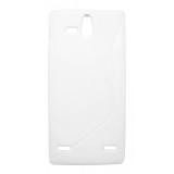 Husa silicon S-case alba pentru Sony Xperia U (ST25i)