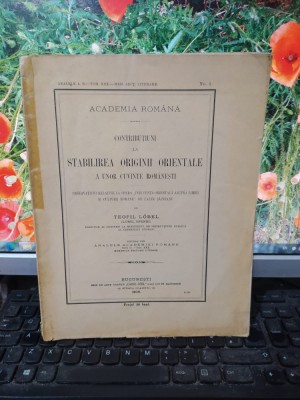 Teofil Lobel, ...Stabilirea originii orientale a unor cuvinte rom&amp;acirc;nești 1908 190 foto
