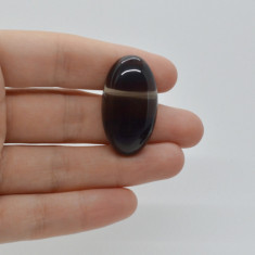 Cabochon obsidian midnight lace 33x19x9mm c24