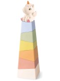 Kinder And Kids Wheat Straw Unicorn Tower Stacking Game (k30009)