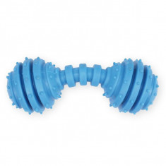 TPR jucărie de cățel – ganteră albastră cu clopoței 12 cm