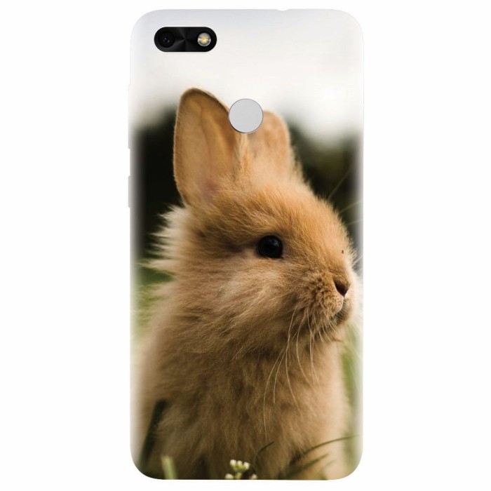 Husa silicon pentru Huawei Y6 Pro 2017, Cute Rabbit In Grass