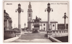 ORADEA-STATUIA REGELUI FERDINAND-CARTE POSTALA ANII 30 foto