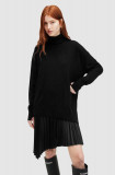 Cumpara ieftin AllSaints rochie si pulover FLORA DRESS culoarea negru, mini, evazati, WD597Z