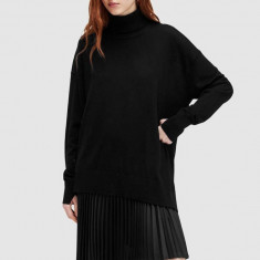 AllSaints rochie si pulover FLORA DRESS culoarea negru, mini, evazati, WD597Z