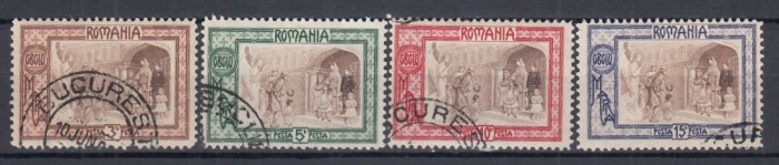 ROMANIA 1907 LP 65 OBOLUL EMISIUNE DE BINEFACERE SERIE STAMPILATA