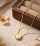 Cumpara ieftin Lantisor cu Pandantiv Cilindric Solitar din Argint 925 Suflat cu Aur