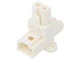Adaptor &icirc;n T 16A 250VAC Tată-Mamă x2