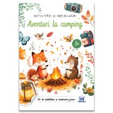 Carte activitati copii Aventuri la camping cu abtibilduri educative 3 ani+