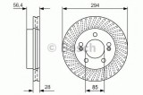 Disc frana SSANGYONG REXTON (GAB) (2002 - 2012) BOSCH 0 986 479 D32