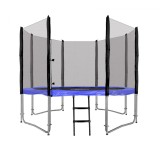 Cumpara ieftin Trambulina 366 cm (12 FT) Albastra, Cadru Zincat, Plasa Siguranta, Scara, Sarcina Max 160kg