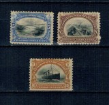 SUA 1901 - Expo Panamerican, transport, pod, vapoare, serie incompleta nestampilata, cota mare