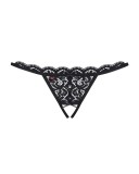 Tanga din dantela cu decupaj in zona intima 831-THC-1 crotchless thong,