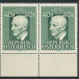 AUSTRIA 1949 - ANIVERSARI , MUZICIAN , COMPOZITOR , A. BRUCKNER STRAIF DE 2 MNH, Nestampilat