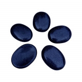 Piatra terapeutica worry stone goldstone albastru 30-40mm, Stonemania Bijou