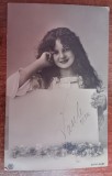 QW18 9 - Fotografie foarte veche - Superba domnisoara - 1906