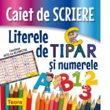 Caiet de scriere. Literele de tipar si numerele