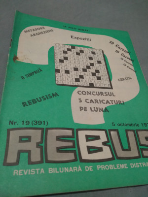 REVISTA REBUS NR.19/5 OCTOMBRIE 1973 foto